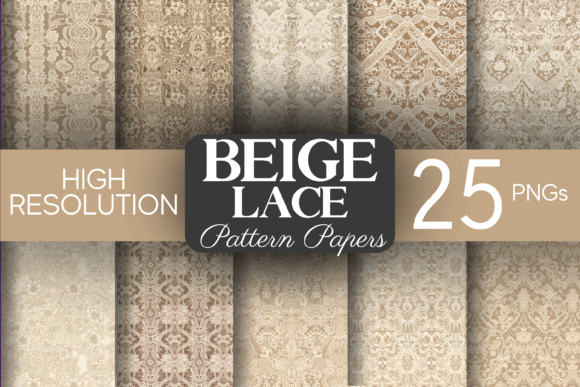 Download Beige Lace Patterns, 12"x12" &amp; Seamless - Lace patterns Collection