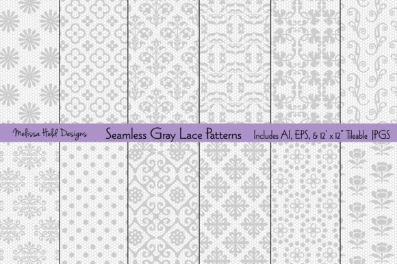 Download Seamless Gray Lace Patterns - Premium Bundle