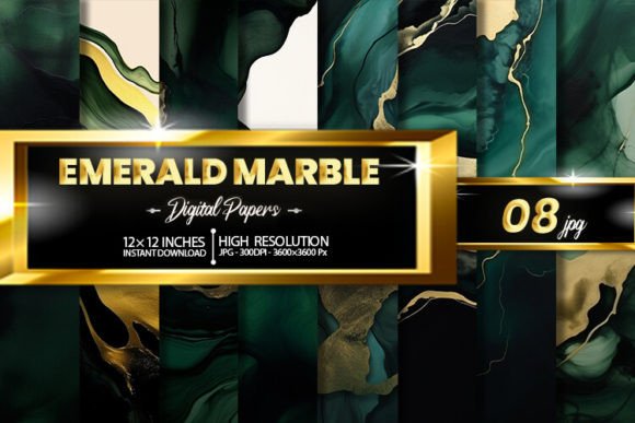 Download Emerald Marble Digital Papers - Emerald marble Collection