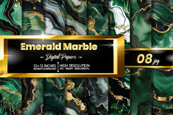 Download Emerald Marble Digital Papers - Emerald marble Collection