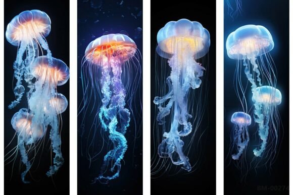 Download Luminous Jellyfish Bookmark Set - Premium Resources