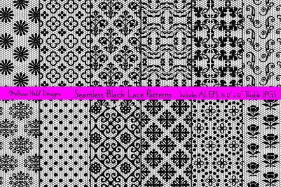 Download Seamless Black Lace Patterns - Lace patterns Collection