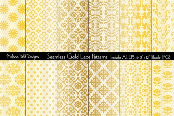 Download Seamless Gold Lace Patterns - Premium Resources